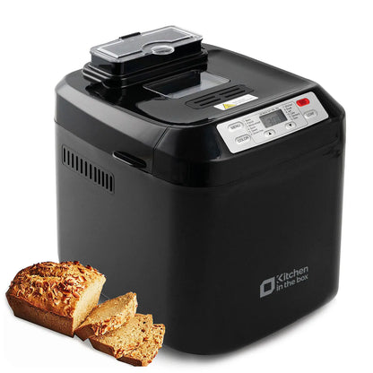 Automatic Bread Maker 2LB 12 in 1 Bread Machine with Fruit Nut Dispenser Timer Keep Warm Gluten Free