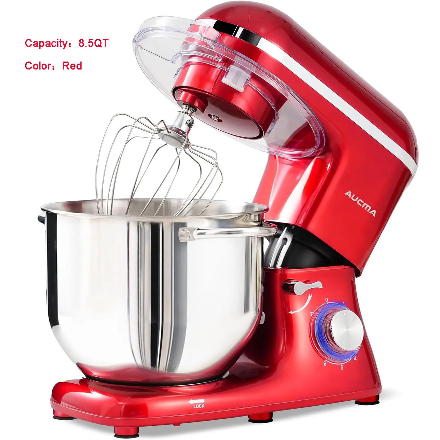 6.5QT / 8.5QT Stand Mixer, 6-Speed Tilt-Head Electric Mixer with Stainless Steel Bowl, Dough Hook, Whisk & Beater for Baking & Mixing