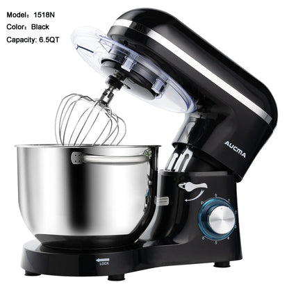 6.5QT / 8.5QT Stand Mixer, 6-Speed Tilt-Head Electric Mixer with Stainless Steel Bowl, Dough Hook, Whisk & Beater for Baking & Mixing